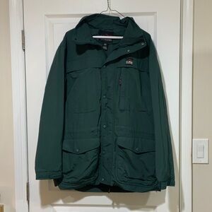 L.L. Bean Men's Dark Green Raincoat
